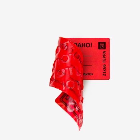 Пломба наклейка "Терра" 21x61